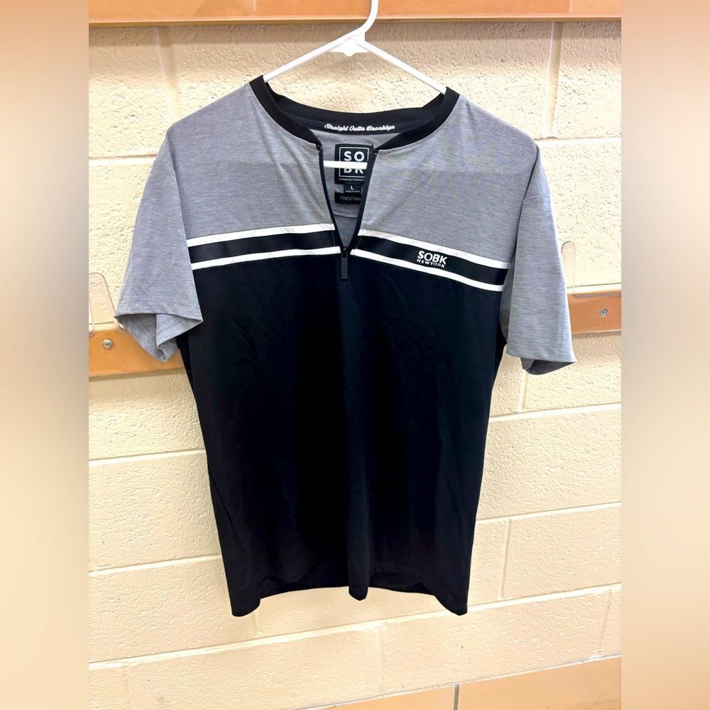 Men's Black and Gray Shirt by Straight Outta Brooklyn, NWOT